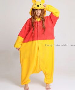 Winnie the Pooh Bear Onesie Disney Costumes Adult Onesies Kigurumi Pajamas