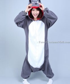 Gray Wolf Onesie Animal Costumes Adult Onesies Kigurumi Pajamas