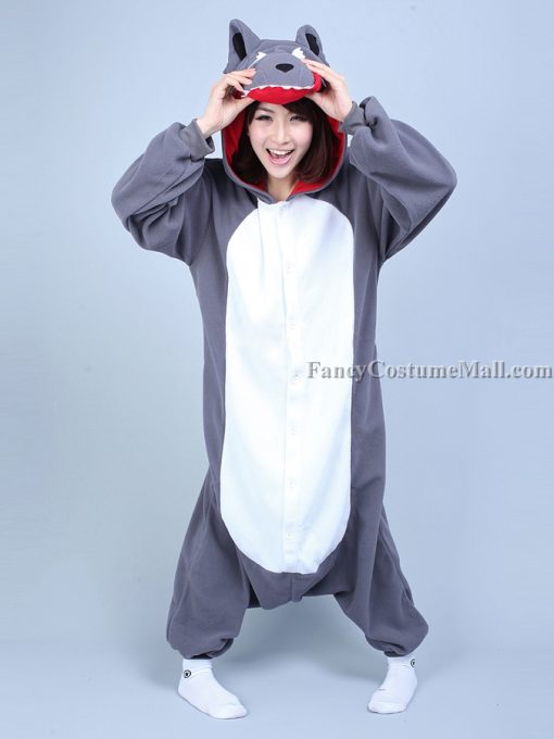 Gray Wolf Onesie Animal Costumes Adult Onesies Kigurumi Pajamas