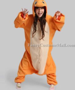 Charmander Onesie Fire Dragon Onesie Pokemon Costumes Adult Onesies Kigurumi Pajamas