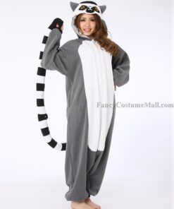 Lemur Catta Onesie Animal Costumes Adult Onesies Kigurumi Pajamas