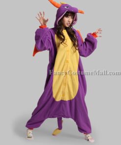 Spyro the Dragon Onesie Animal Costumes Adult Onesies Kigurumi Pajamas