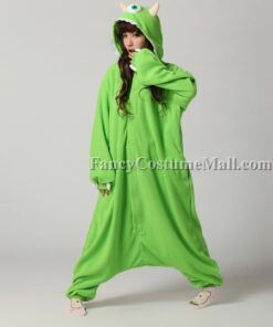 Mike Wazowski Onesie Mike Wazowski Costume Monsters Inc Onesies Monsters University Onesies Kigurumi Pajamas