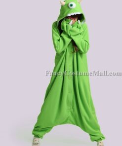 Mike Wazowski Onesie Mike Wazowski Costume Monsters Inc Onesies Monsters University Onesies Kigurumi Pajamas