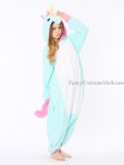 Blue Unicorn Kigurumi Animal Costumes Adult Onesies Kigurumi Pajamas