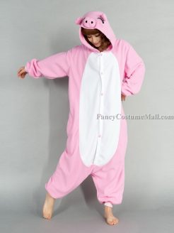 Pink Pig Onesie Animal Costume Kigurumi Pajamas