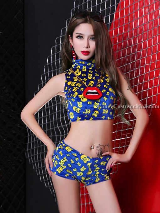 Nightclub Bar Girl ds Lead Dancer Costume Skull Jazz Hip-hop Fashion Costume Suit