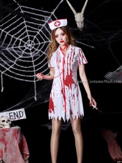 Bloody Nurse Cosplay Halloween Costume